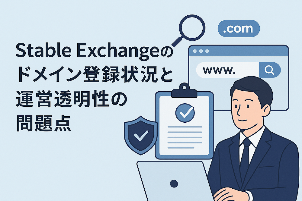 Stable Exchangeのドメイン登録状況と運営透明性の問題点