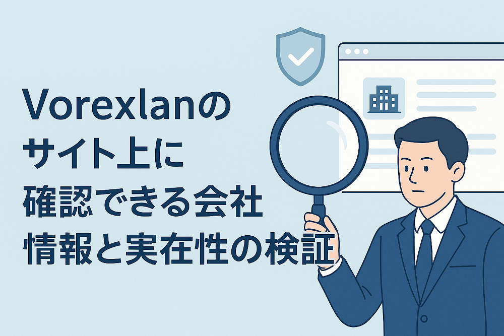 Vorexlanのサイト上に確認できる会社情報と実在性の検証
