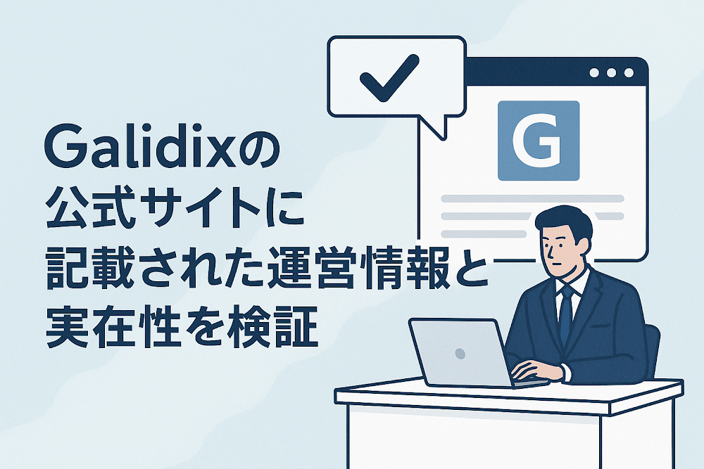 Galidixの公式サイトに記載された運営情報と実在性を検証