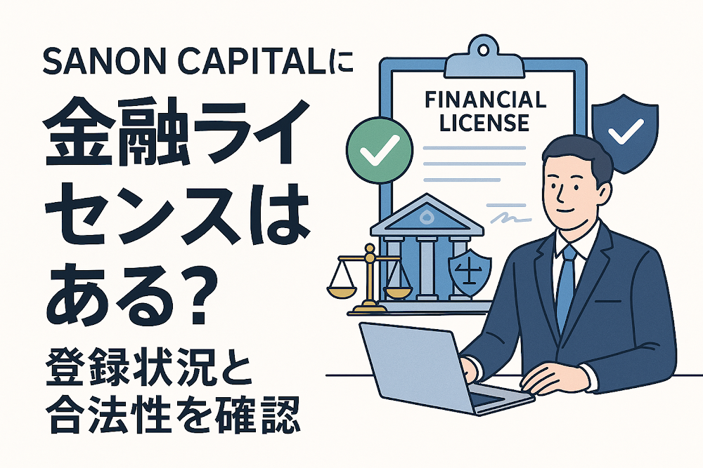 SANON CAPITALに金融ライセンスはある?登録状況と合法性を確認