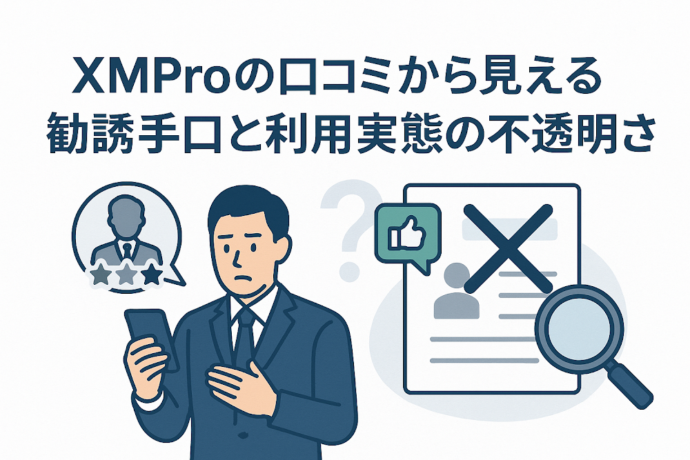 XMProの口コミから見える勧誘手口と利用実態の不透明さ