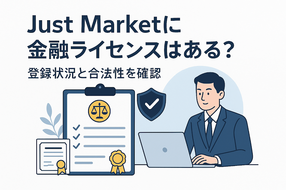 Just Marketに金融ライセンスはある？登録状況と合法性を確認