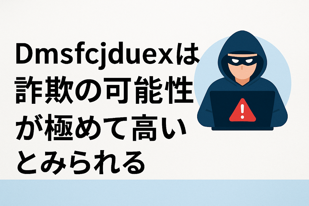 Dmsfcjduexは詐欺の可能性が極めて高いとみられる