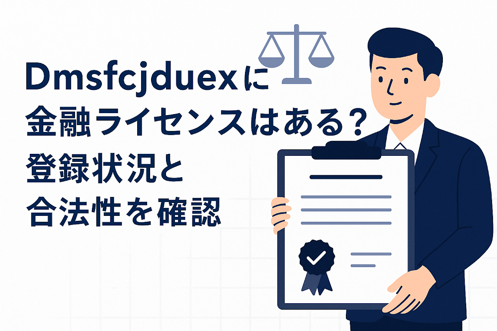 Dmsfcjduexに金融ライセンスはある？登録状況と合法性を確認