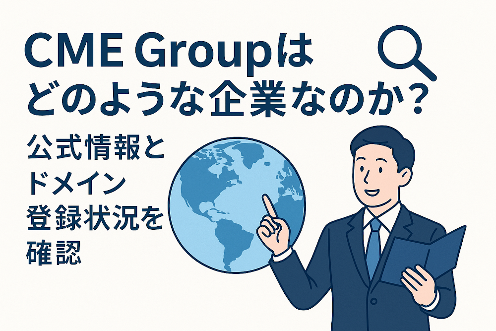 CME Groupはどのような企業なのか？公式情報とドメイン登録状況を確認