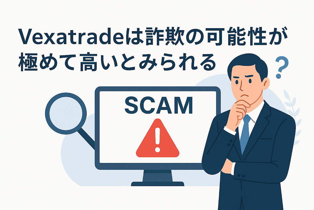 Vexatradeは詐欺の可能性が極めて高いとみられる