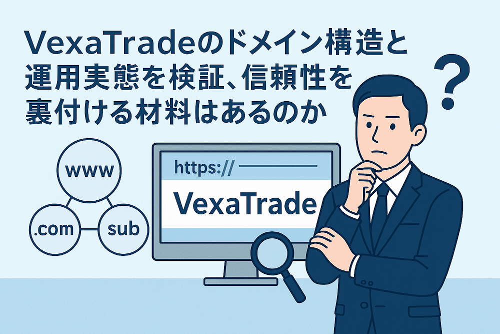Vexatradeのドメイン構造と運用実態を検証、信頼性を裏付ける材料はあるのか