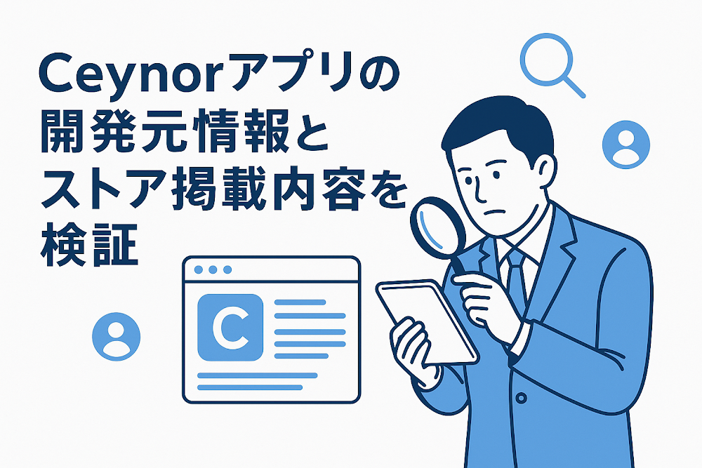 Ceynorアプリの開発元情報とストア掲載内容を検証