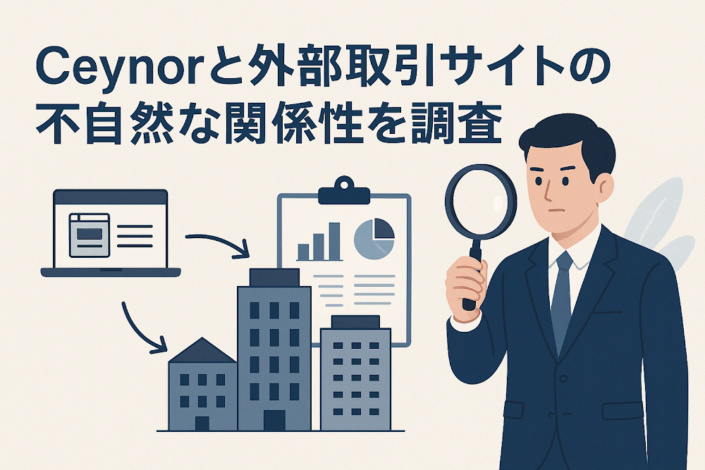Ceynorと外部取引サイトの不自然な関係性を調査