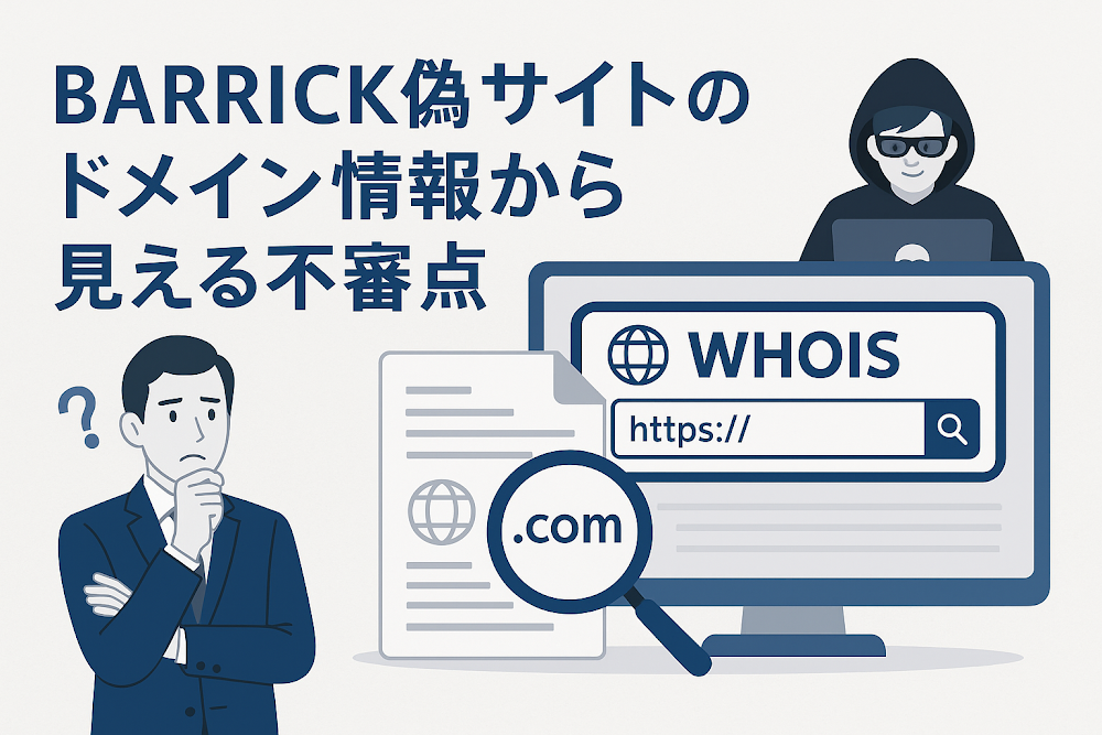 BARRICK偽サイトのドメイン情報から見える不審点