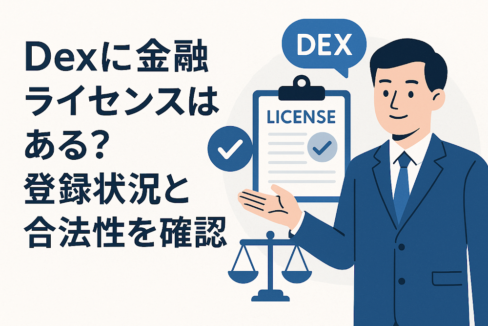 Dexに金融ライセンスはある?登録状況と合法性を確認