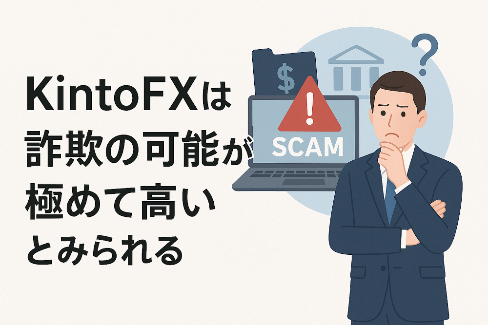 KintoFXは詐欺の可能性が極めて高いとみられる