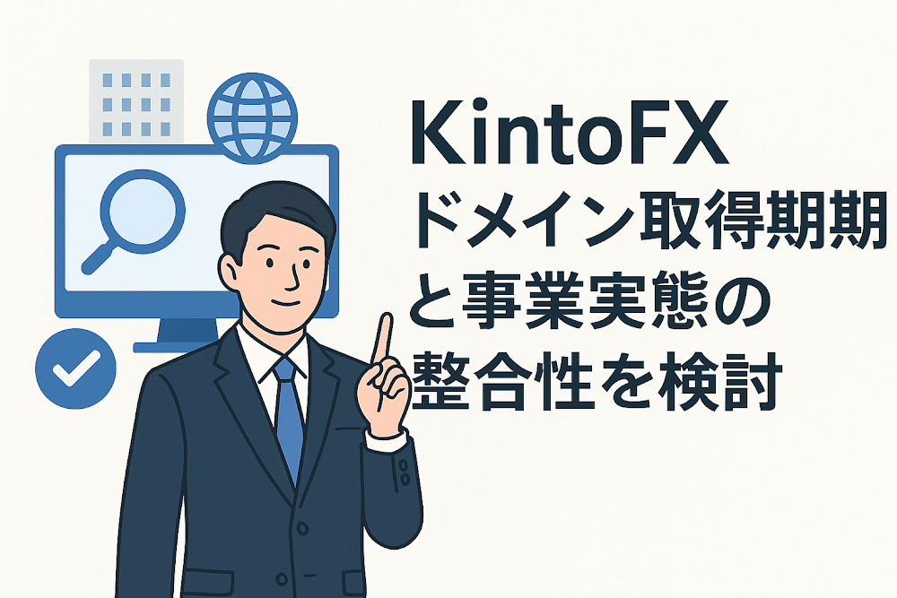 KintoFXドメイン取得時期と事業実態の整合性を検討