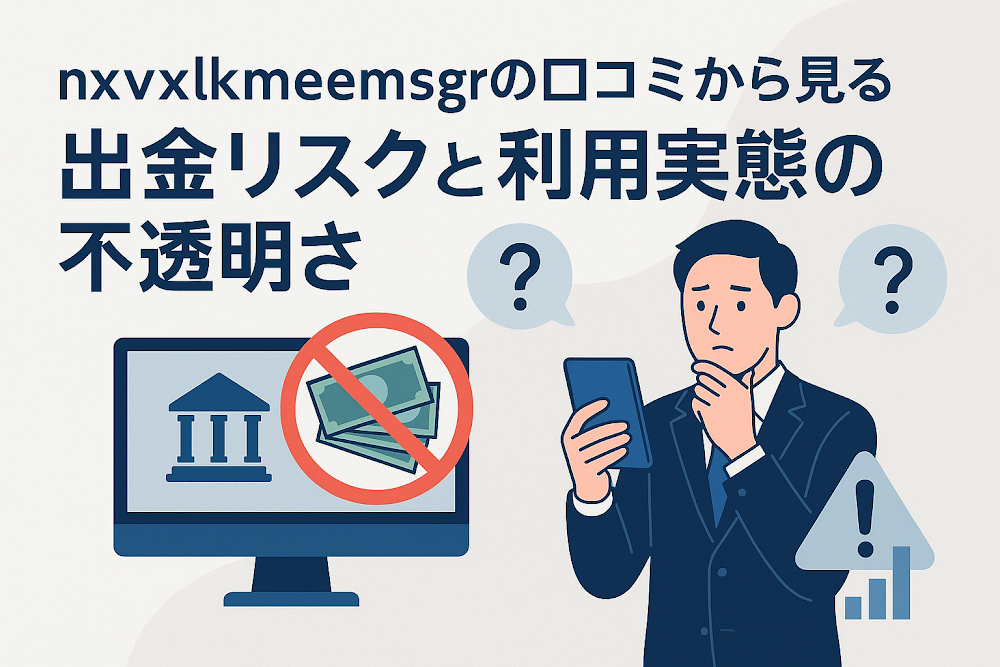 nxvxlkmeemsgrの口コミから見る出金リスクと利用実態の不透明さ