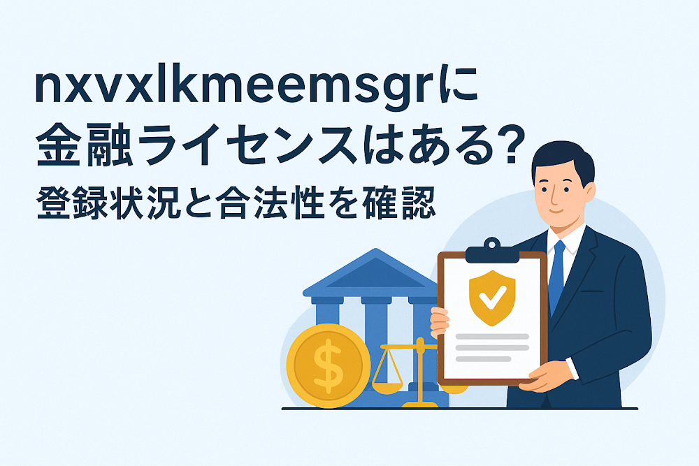 nxvxlkmeemsgrに金融ライセンスはある？登録状況と合法性を確認