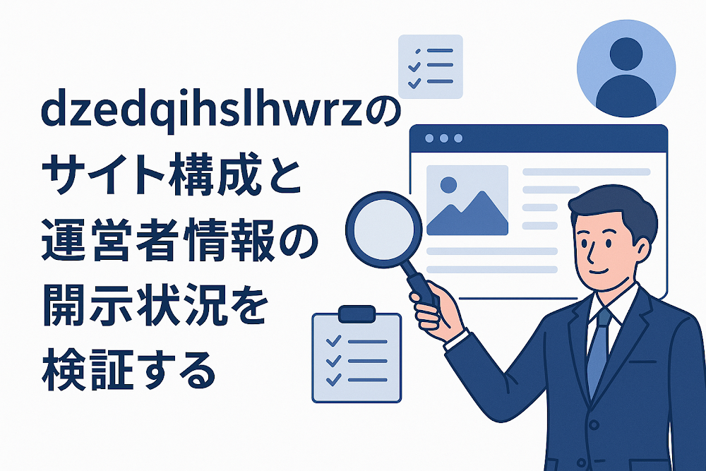 dzedqihslhwrzのサイト構成と運営者情報の開示状況を検証する