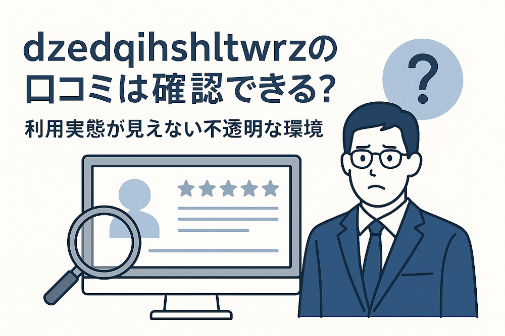 dzedqihslhwrzの口コミは確認できる？利用実態が見えない不透明な環境