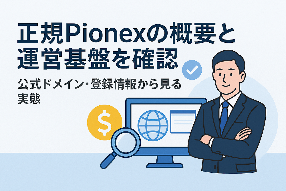 正規Pionexの概要と運営基盤を確認　公式ドメイン・登録情報から見る実態