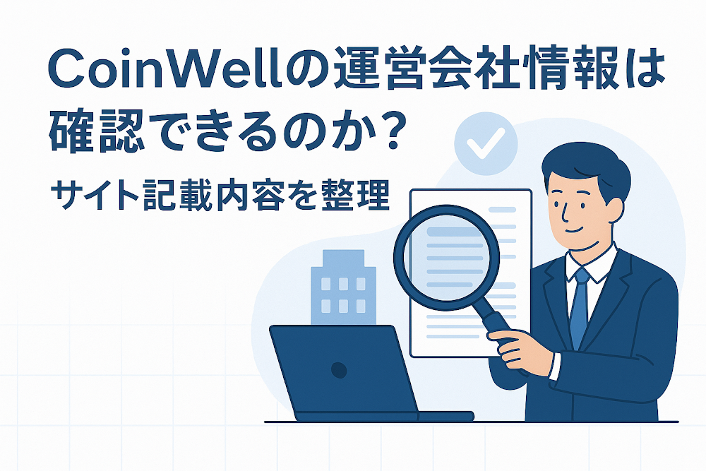 CoinWellの運営会社情報は確認できるのか？サイト記載内容を整理