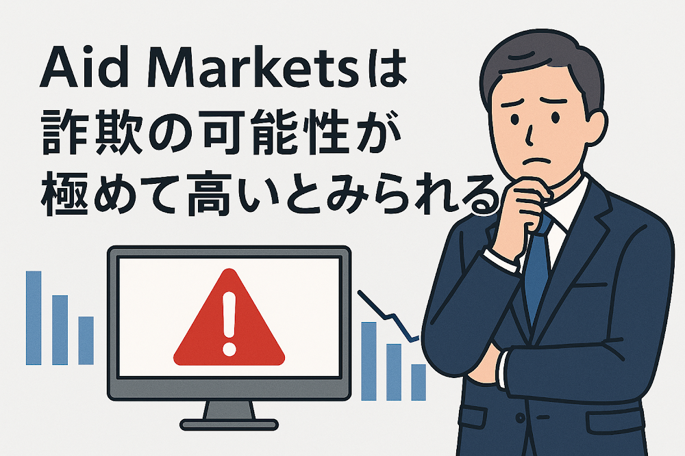 Aid Marketsは詐欺の可能性が極めて高いとみられる