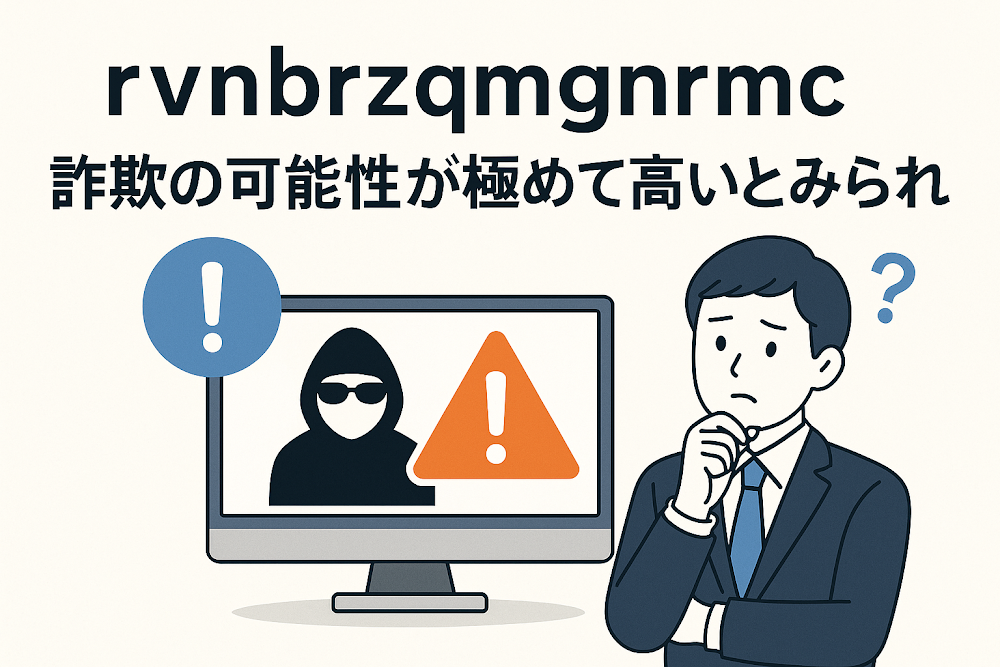 rvnbrzqmgnrmcは詐欺の可能性が極めて高いとみられる