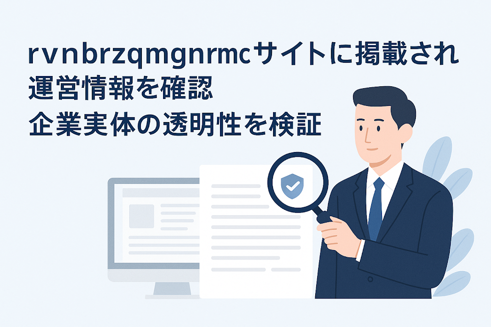 rvnbrzqmgnrmcのサイトに掲載された運営情報を確認　企業実体の透明性を検証