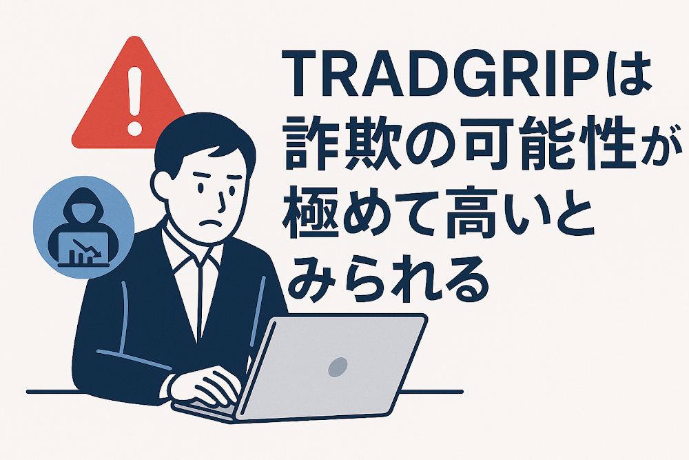 TRADGRIPは詐欺の可能性が極めて高いとみられる