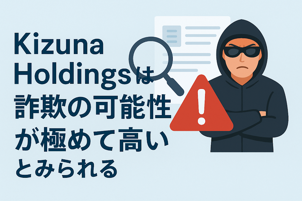 Kizuna Holdingsは詐欺の可能性が極めて高いとみられる