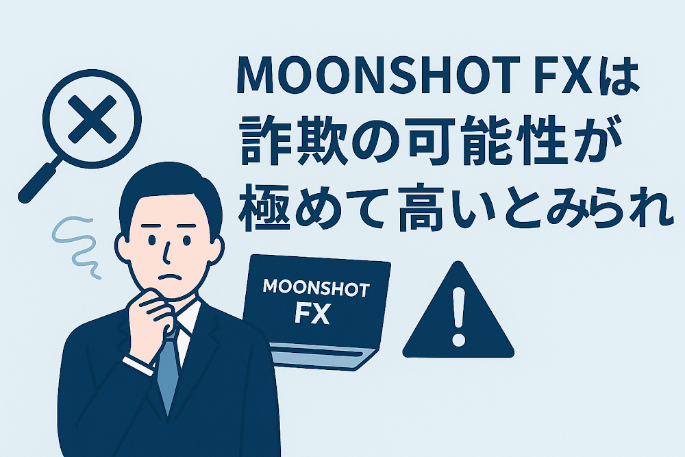 MOONSHOT FXは詐欺の可能性が極めて高いとみられる
