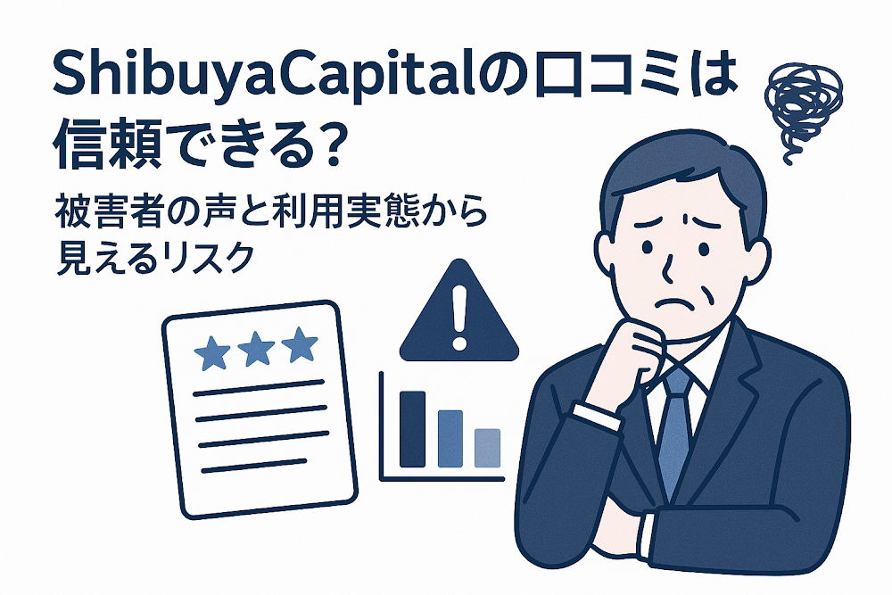 ShibuyaCapitalの口コミは信頼できる?被害者の声と利用実態から見えるリスク