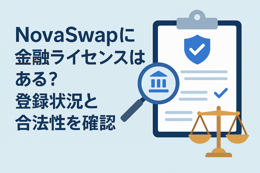 NovaSwapに金融ライセンスはある？登録状況と合法性を確認
