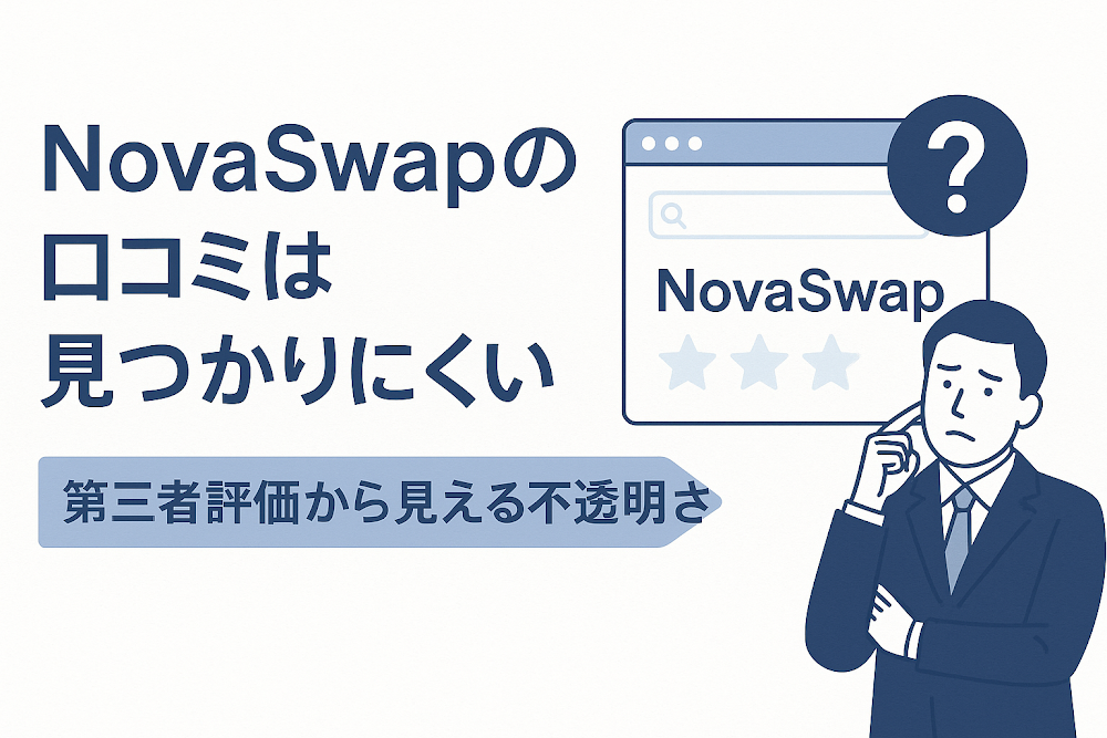 NovaSwapの口コミは見つかりにくい　第三者評価から見える不透明さ