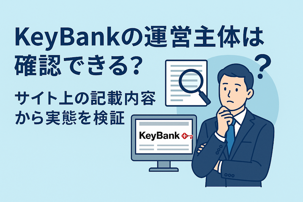 KeyBankの運営主体は確認できる？サイト上の記載内容から実態を検証