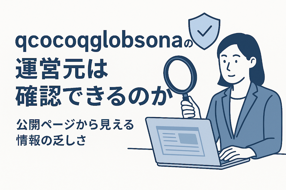 qcocoqglobsonaの運営元は確認できるのか　公開ページから見える情報の乏しさ