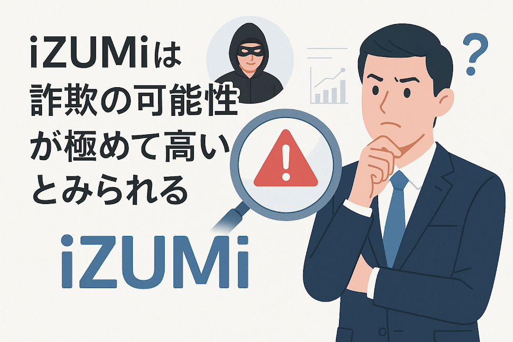iZUMiは詐欺の可能性が極めて高いとみられる