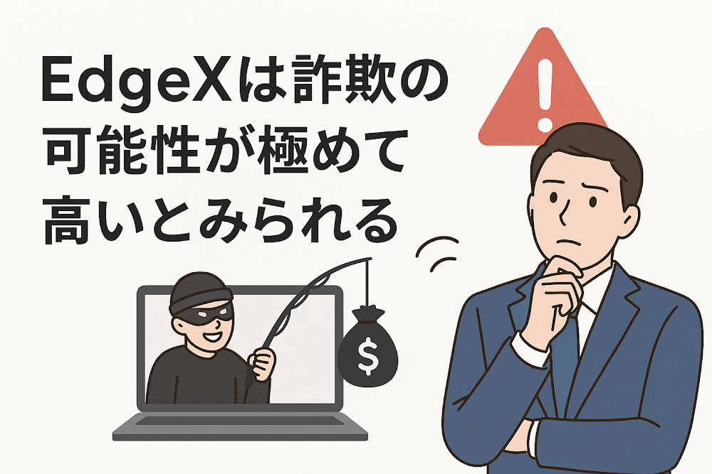EdgeXは詐欺の可能性が極めて高いとみられる