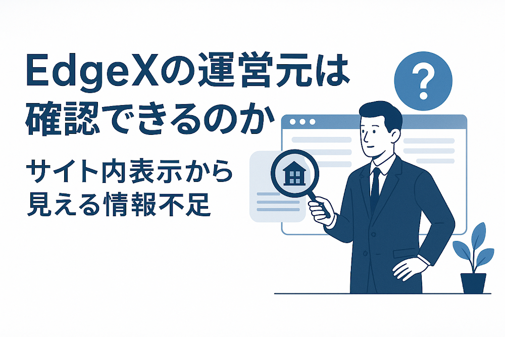 EdgeXの運営元は確認できるのか サイト内表示から見える情報不足