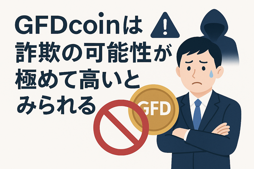 GFDcoinは詐欺の可能性が極めて高いとみられる
