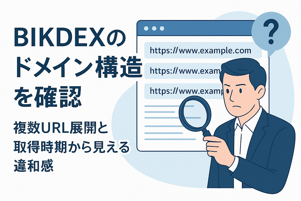 BIKDEXのドメイン構造を確認　複数URL展開と取得時期から見える違和感