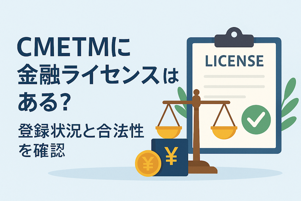 CMETMに金融ライセンスはある?登録状況と合法性を確認