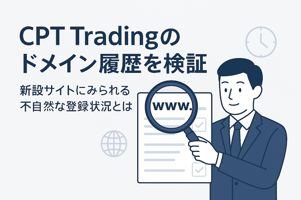 CPT Tradingのドメイン履歴を検証　新設サイトにみられる不自然な登録状況とは