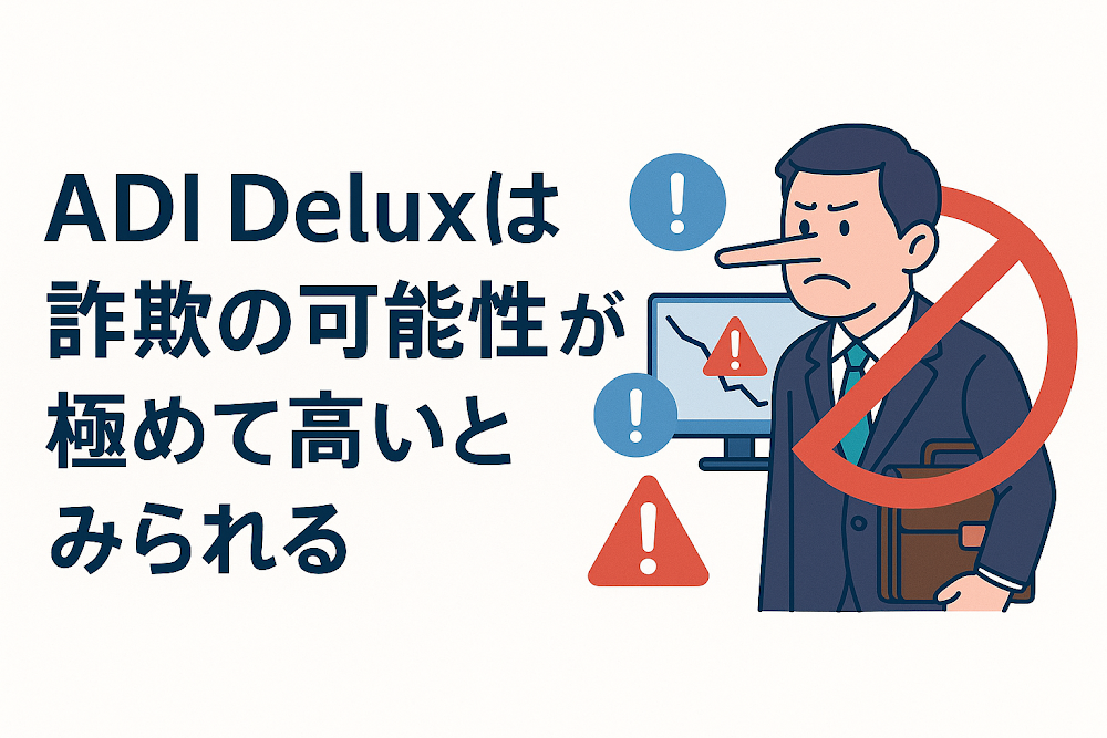 ADI Deluxは詐欺の可能性が極めて高いとみられる