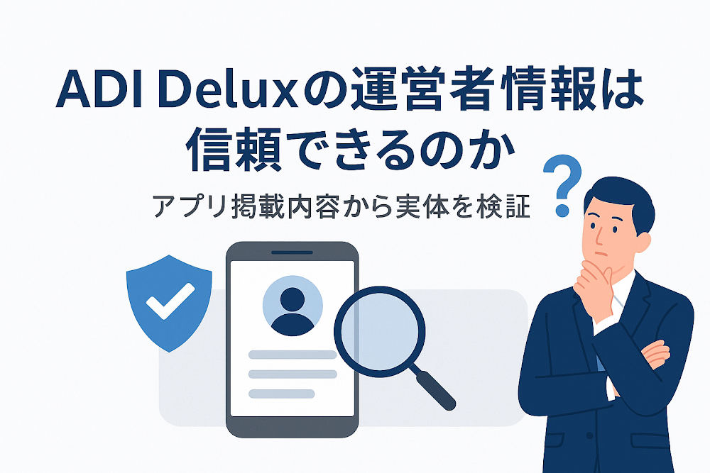ADI Deluxの運営者情報は信頼できるのか　アプリ掲載内容から実体を検証