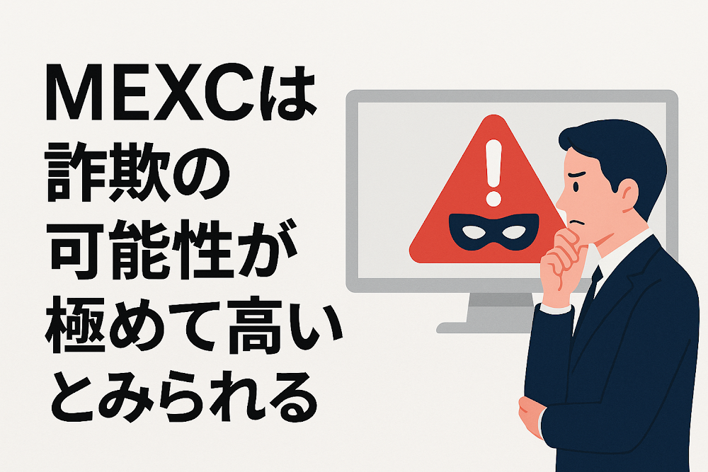MEXCは詐欺の可能性が極めて高いとみられる