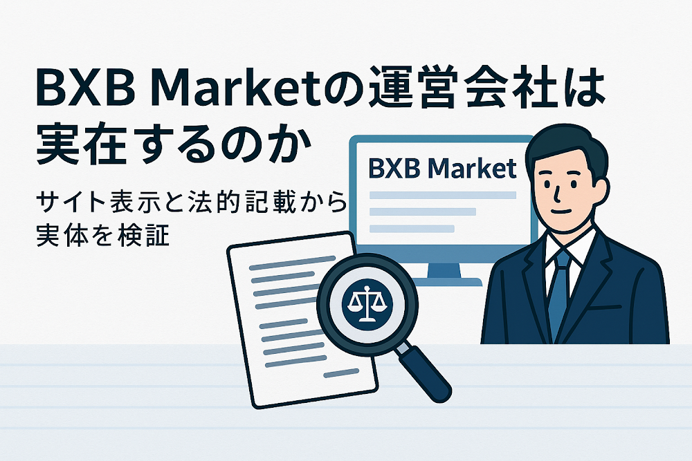 BXB Marketの運営会社は実在するのか　サイト表示と法的記載から実体を検証