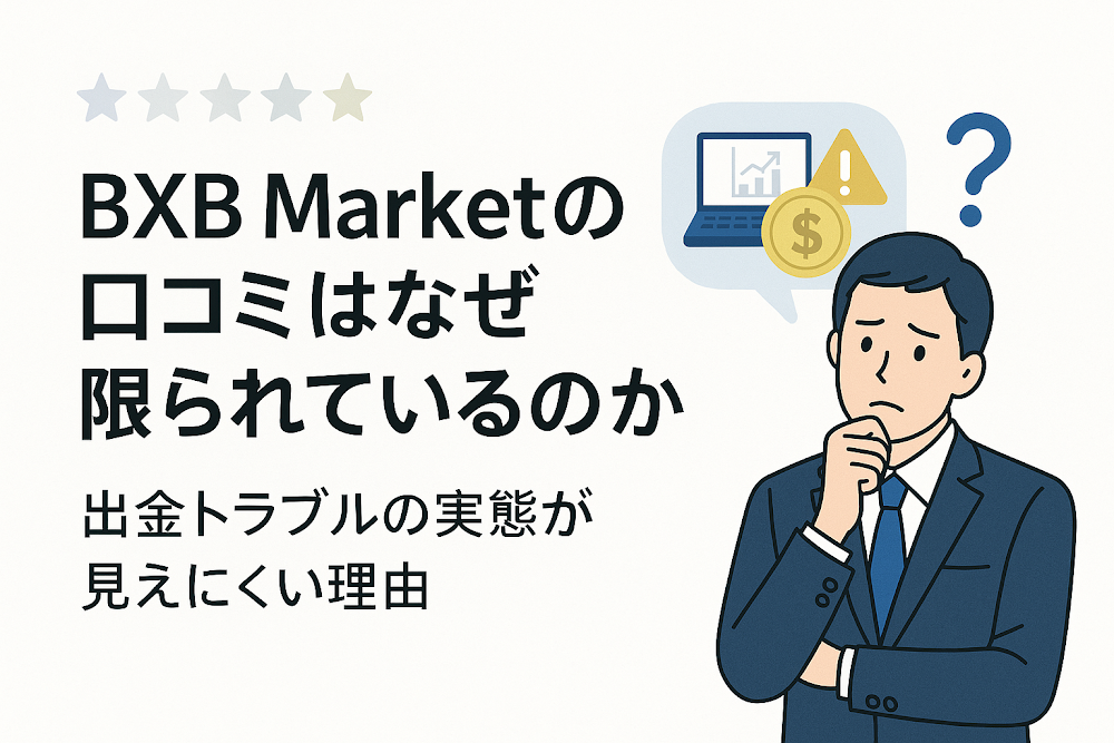 BXB Marketの口コミはなぜ限られているのか　出金トラブルの実態が見えにくい理由