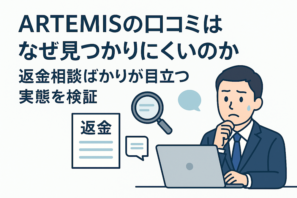 ARTEMISの口コミはなぜ見つかりにくいのか　返金相談ばかりが目立つ実態を検証