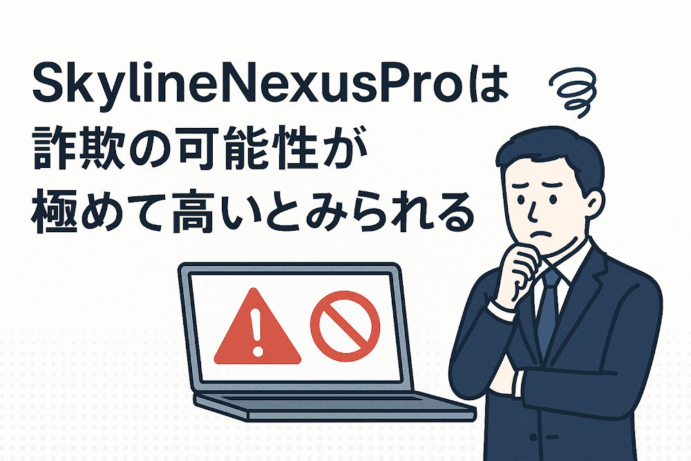 SkylineNexusProは詐欺の可能性が極めて高いとみられる