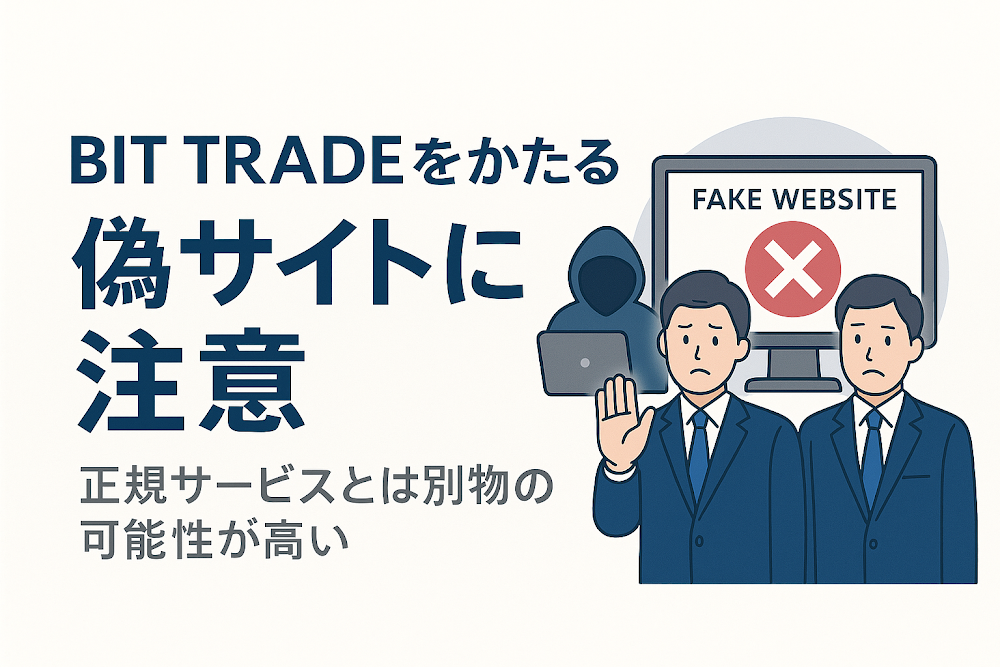 BIT TRADEをかたる偽サイトに注意 正規サービスとは別物の可能性が高い