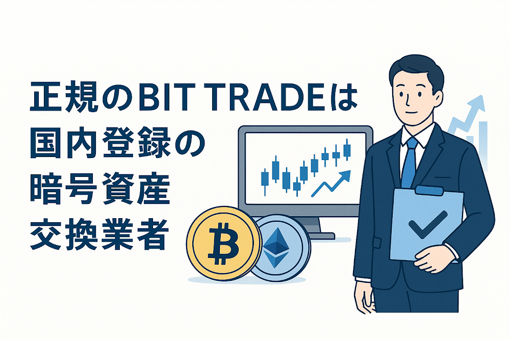 正規のBIT TRADEは国内登録の暗号資産交換業者